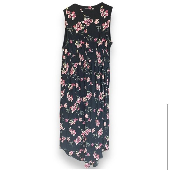 Chelsea Ladies Sleeveless, Fun Floral Black Maxi Dress Size 18/20 (read below) - Picture 3 of 5